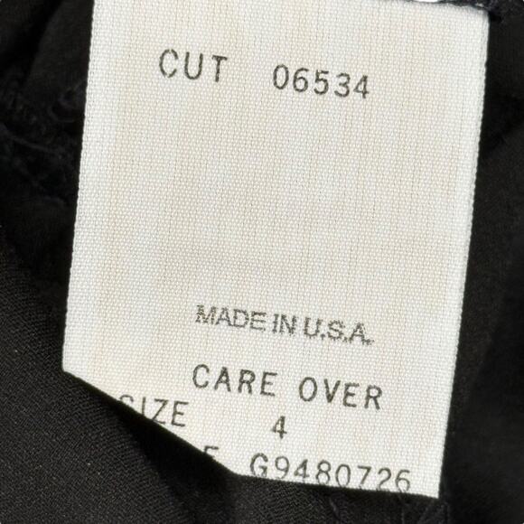 Guess Collection USA Made Satin Solid Little Black Dress V-Back Stretch sz 4 - Picture 15 of 16